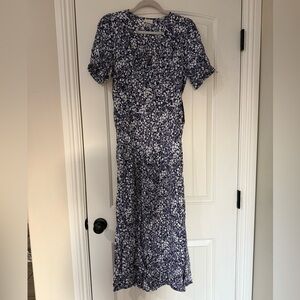 a new day Blue and White Floral Maxi Dress
